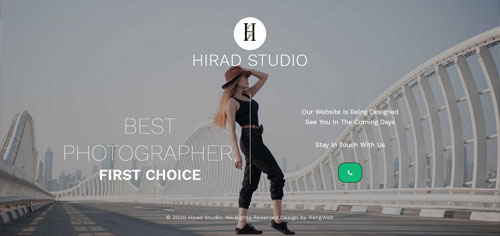 طراحی سایت استودیو عکاسی هیراد